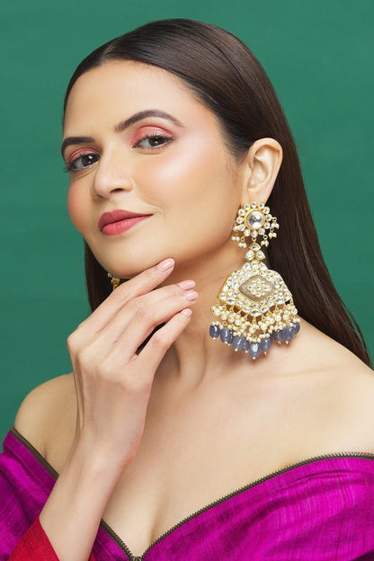 Stone Embellished Dangler Earrings 