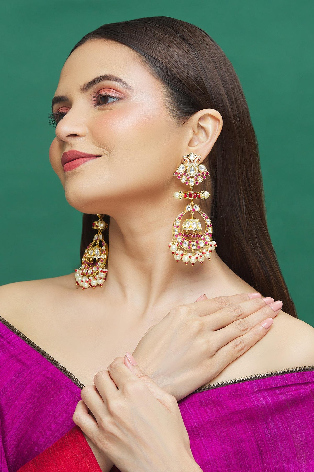Pearl Drop Dangler Earrings 