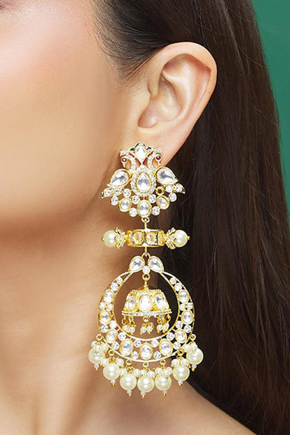 Kundan Embellished Dangler Earrings 