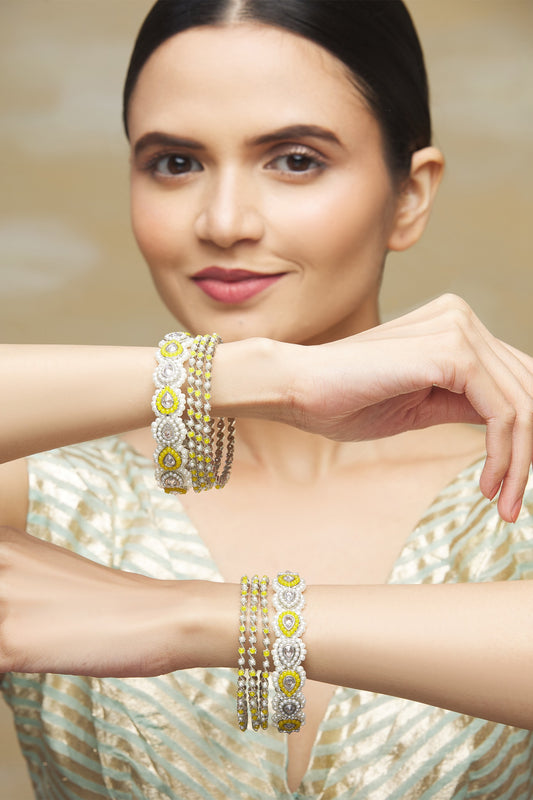 Studded Bangles - Set of 8 