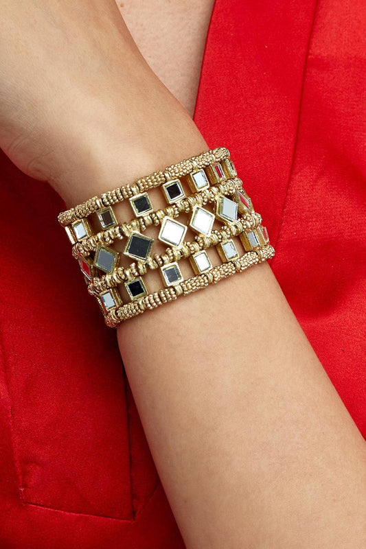 Mirror Studded Falak Mumtaz Bracelet 