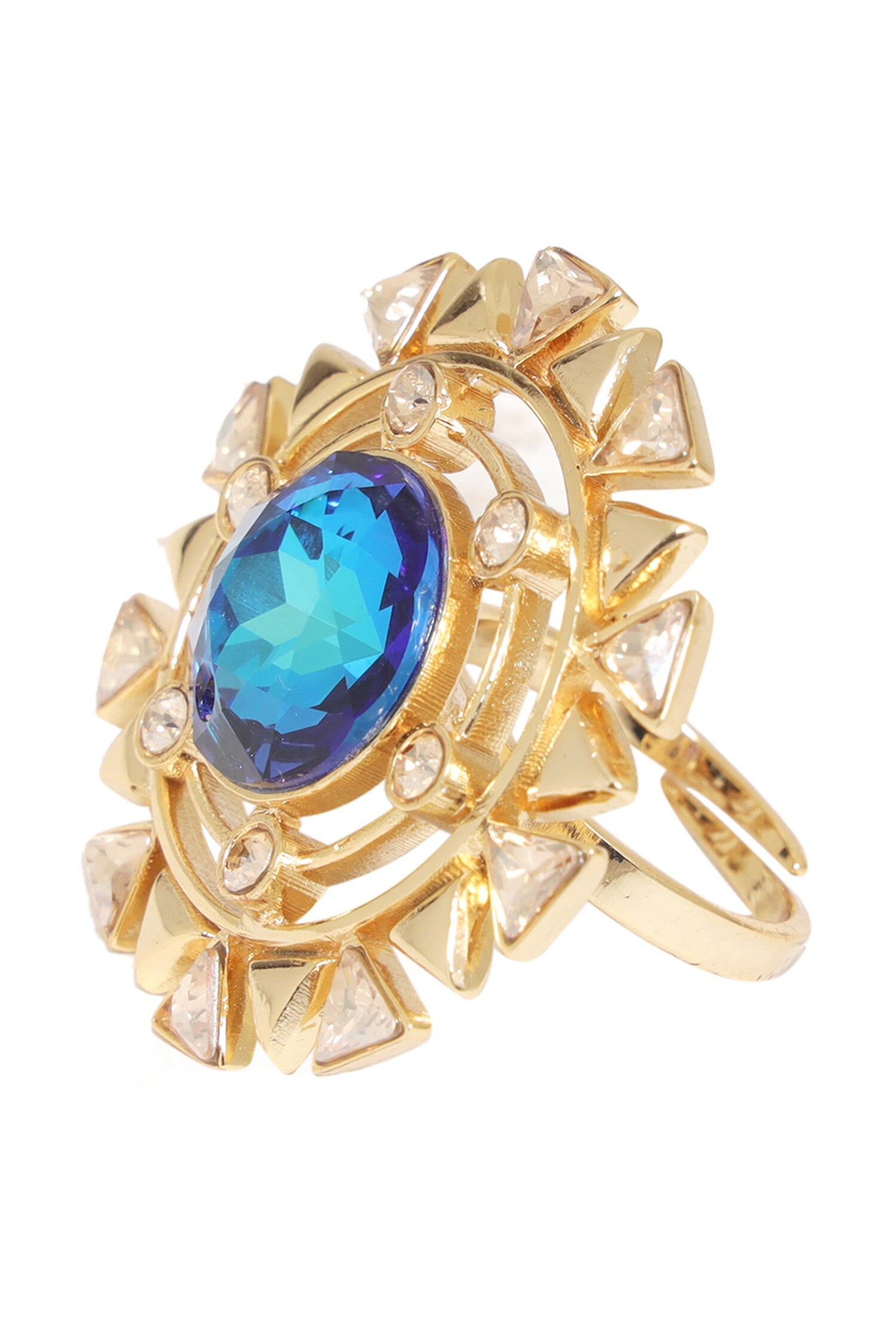 Geometric Embellished Cutwork Ring 