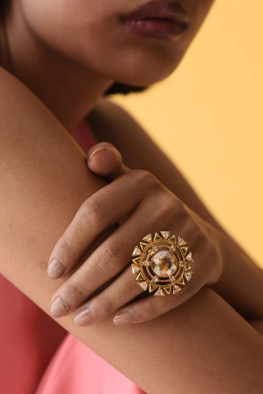 Geometric Cutwork Ring 