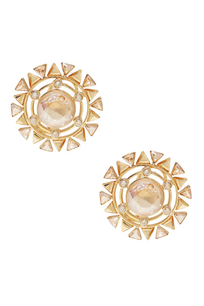 Geometric Cutwork Ear Studs 