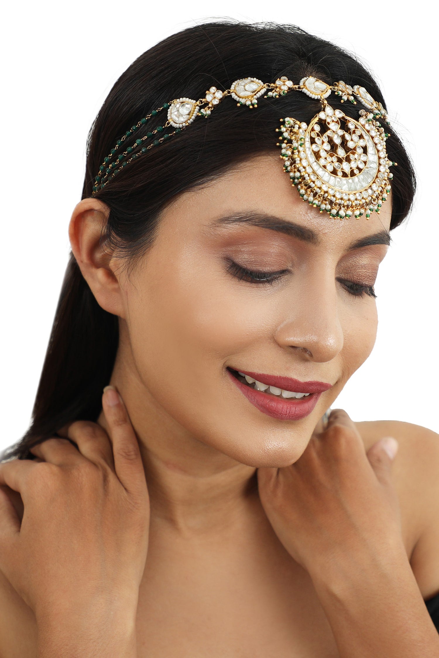 Stone Embellished Mathapatti 