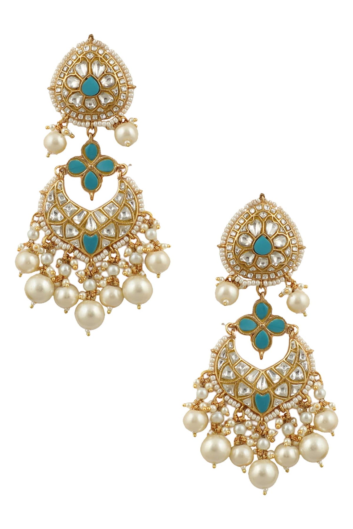 Stone Embellished Dangler Earrings 