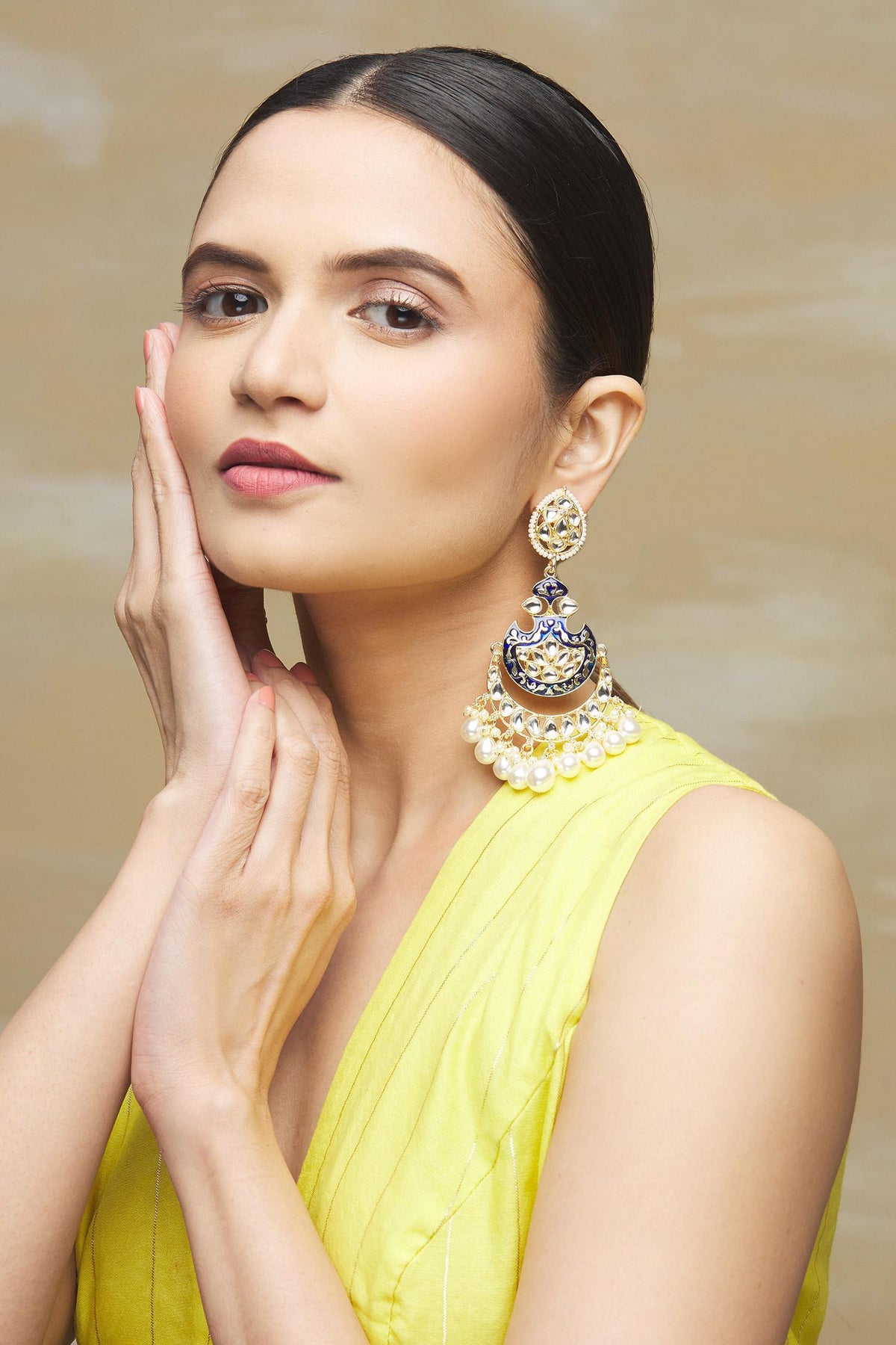 Kundan Meenakari Danglers 