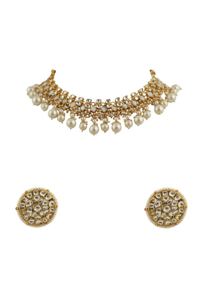 Pearl Embellished Choker Set 