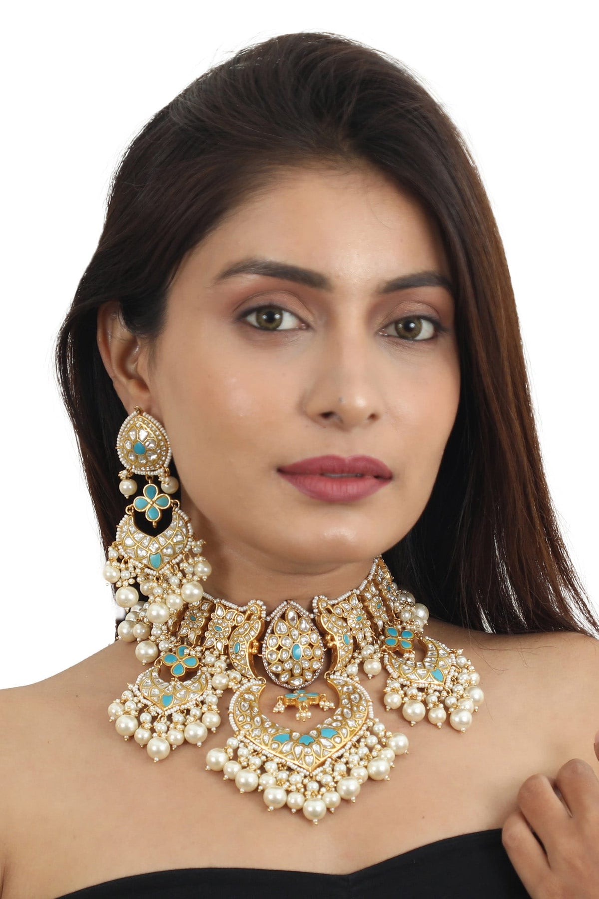 Pearl Drop Necklace Set 