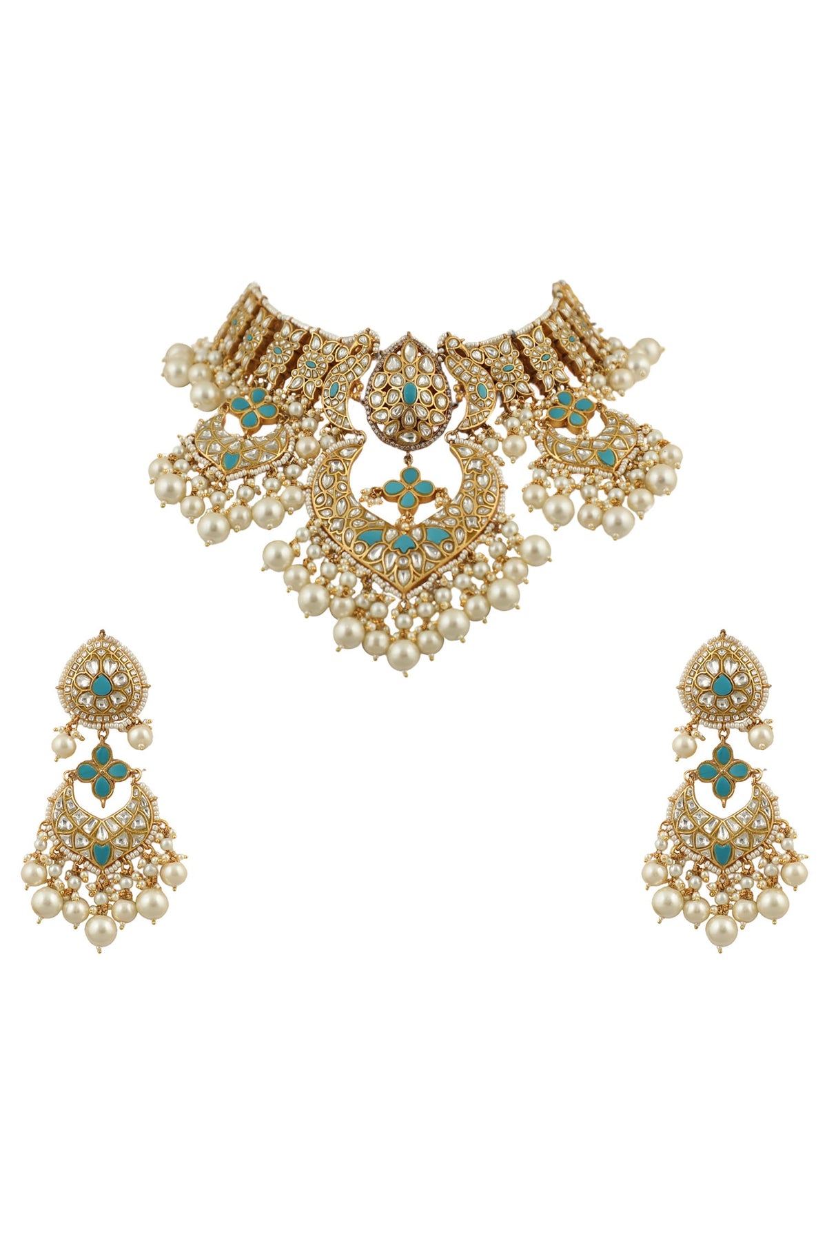 Pearl Drop Necklace Set 
