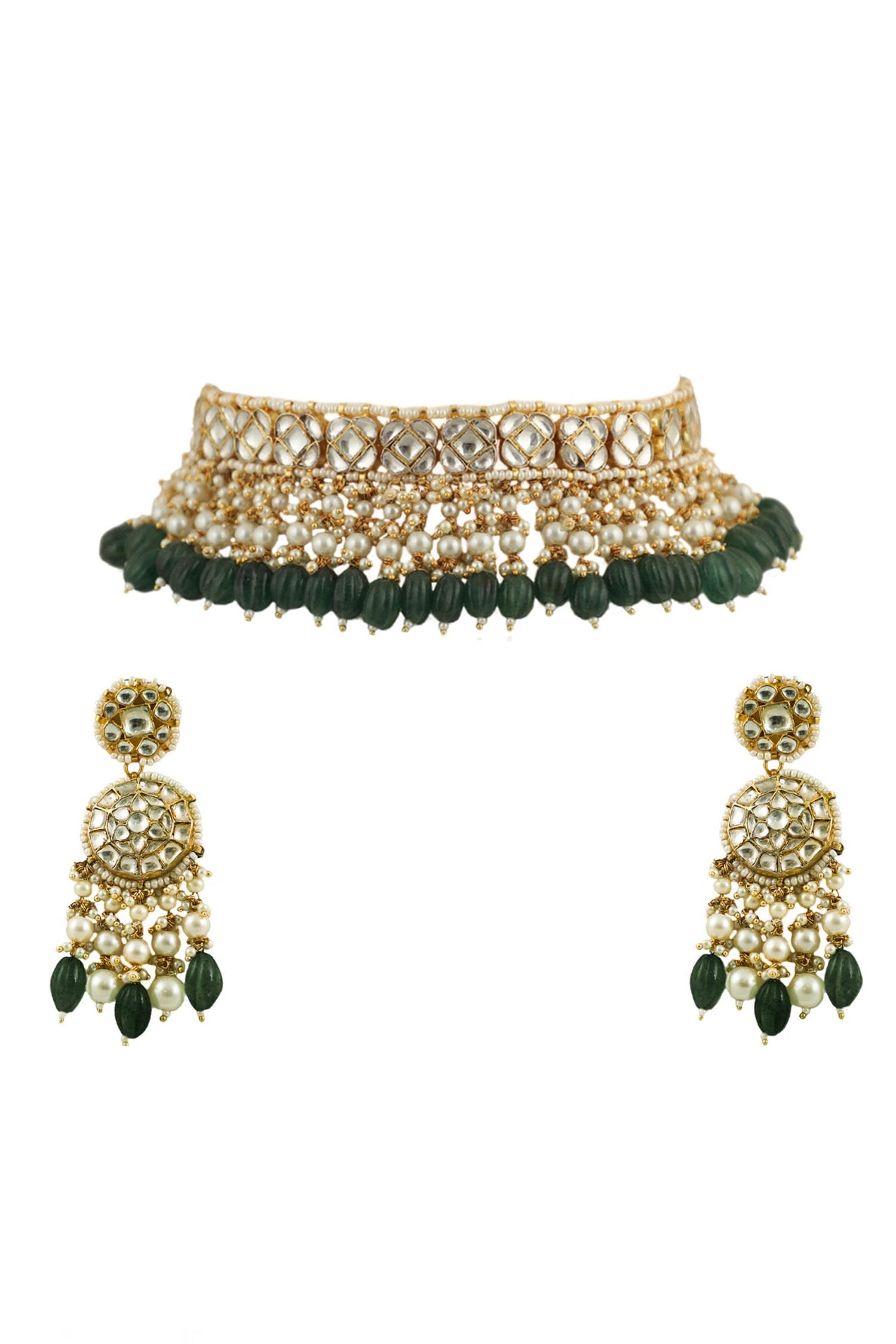 Stone Drop Choker Set 
