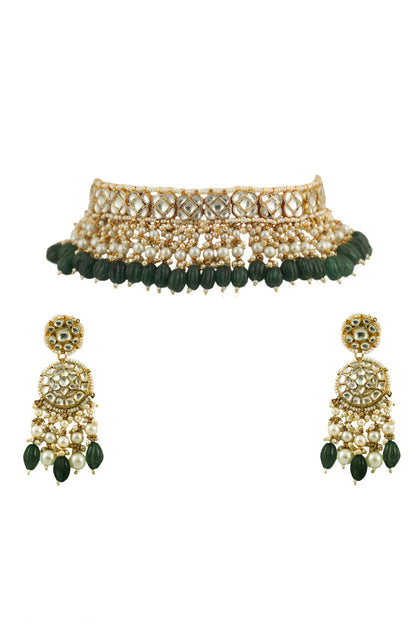 Stone Drop Choker Set 