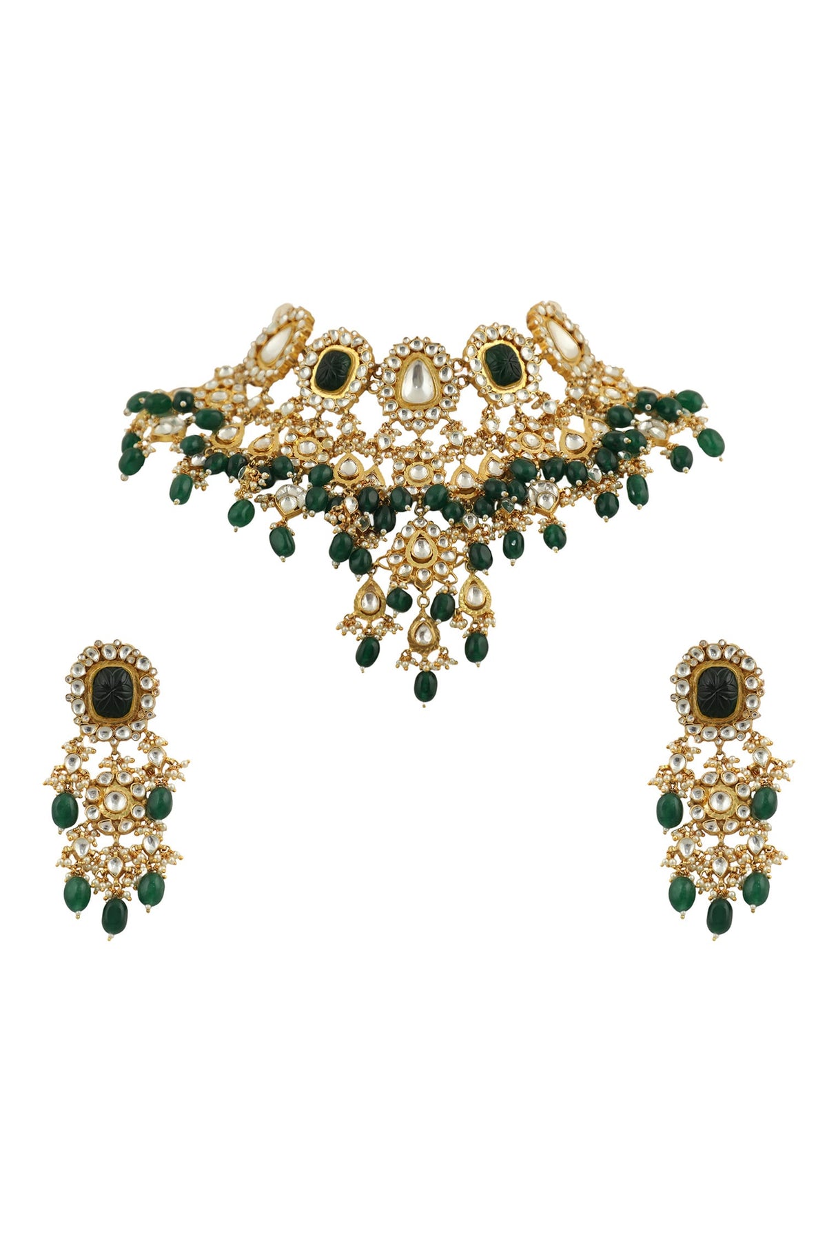 Stone Embellished Choker Set 