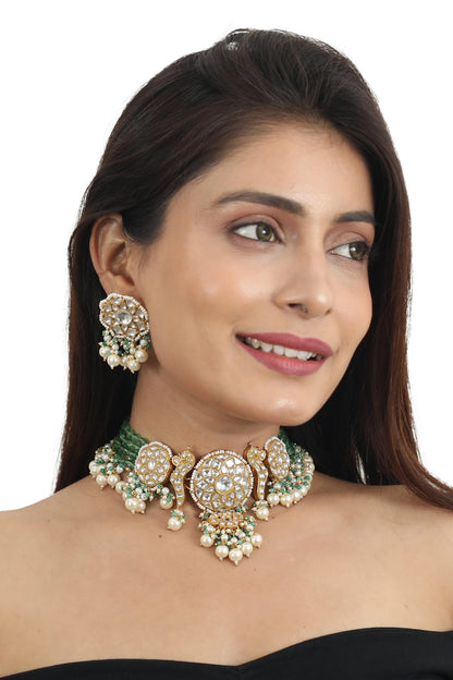 Pearl Embellished Choker Set 