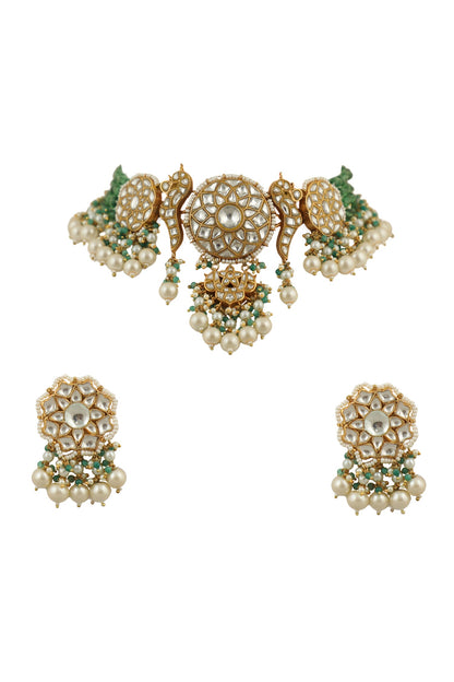 Pearl Embellished Choker Set 