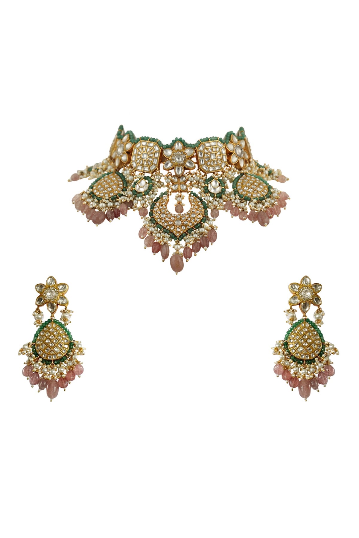 Stone Embellished Choker Set 
