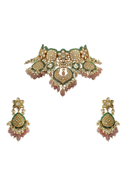 Stone Embellished Choker Set 