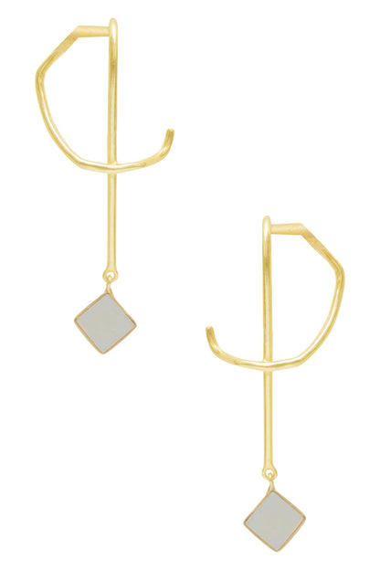 Abstract Long Earrings 