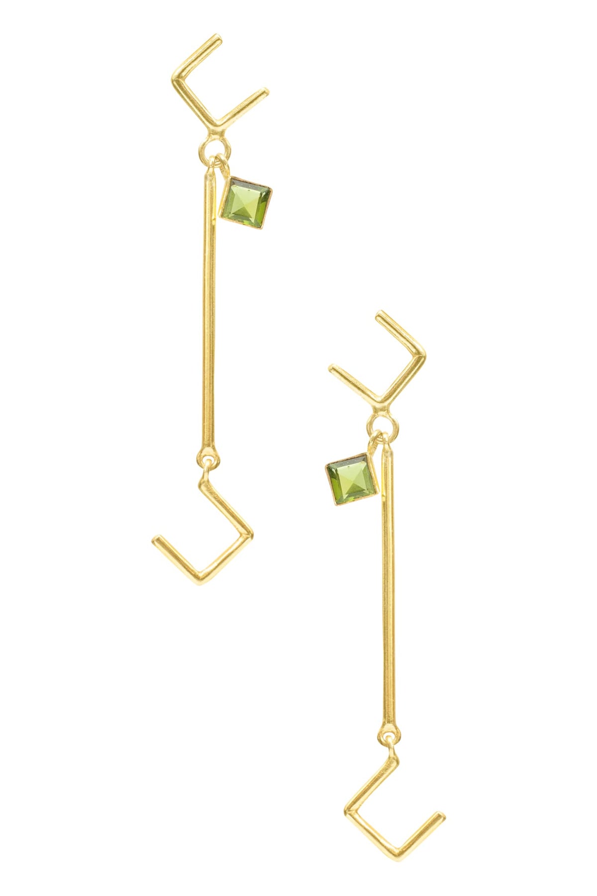 Long Geometric Earrings 