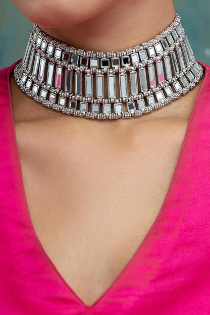 Shahi Mirror Studded Choker 