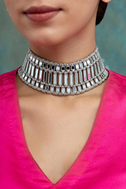 Shahi Mirror Studded Choker 