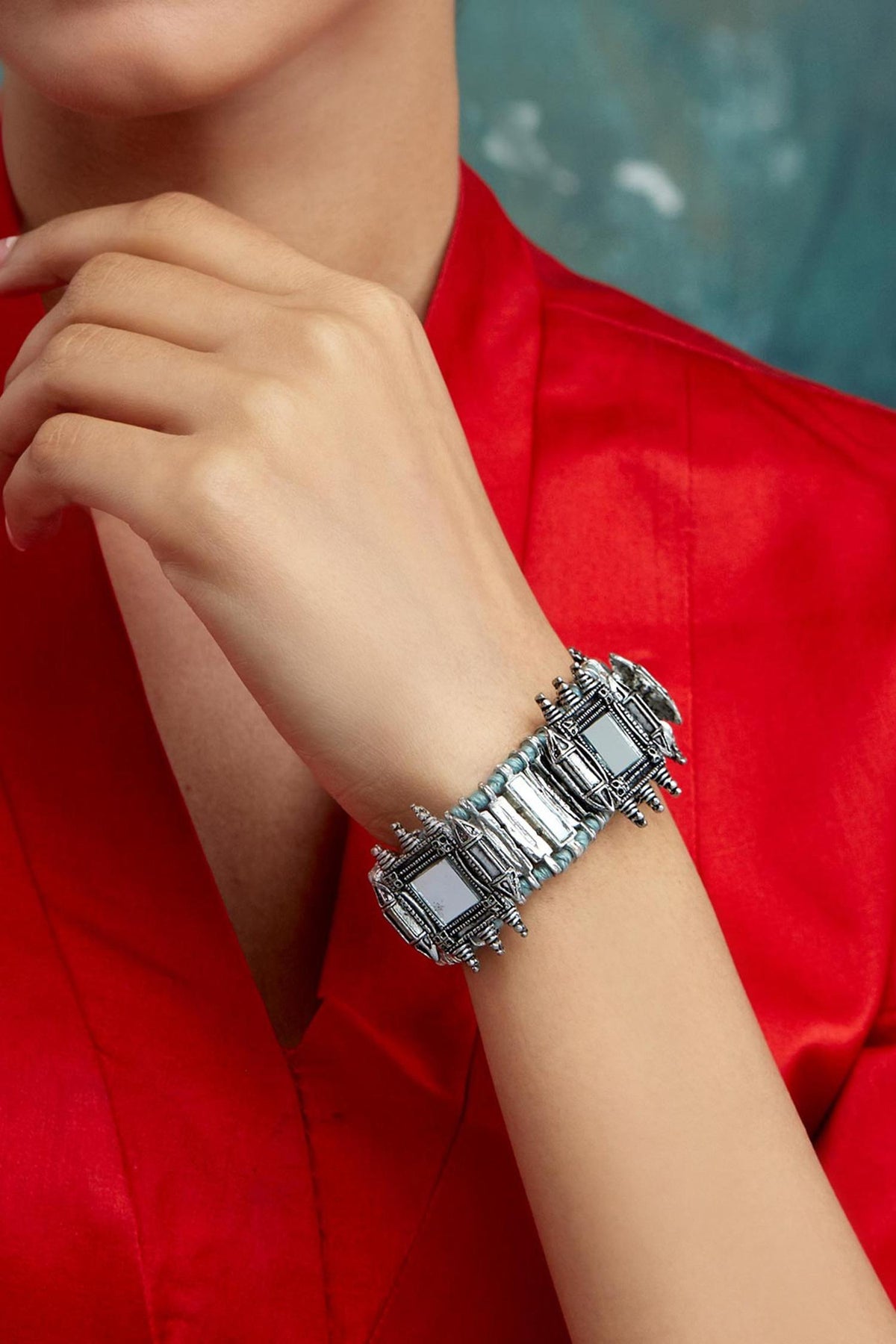 Naaz Mirror Embellished Bracelet 