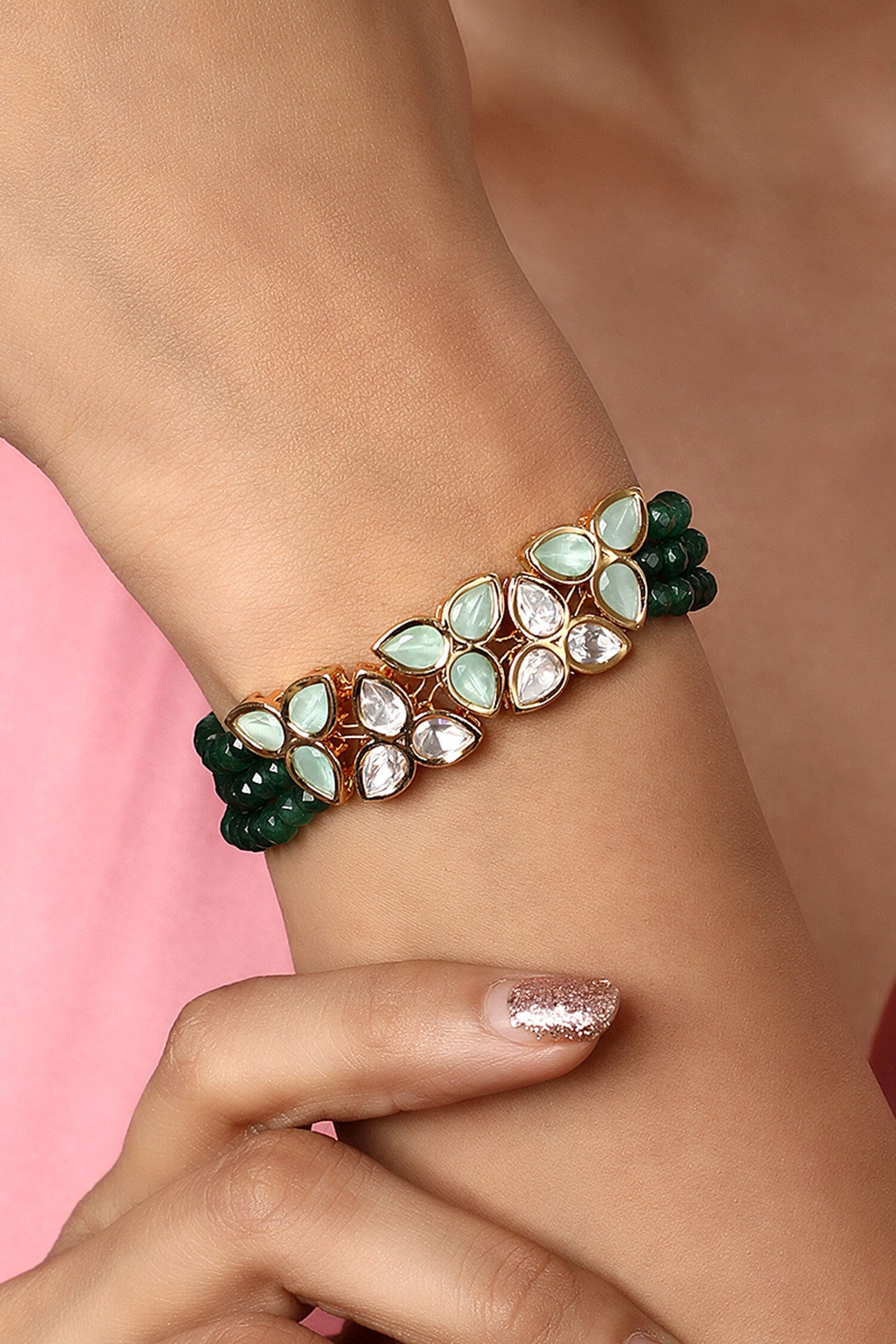 Agate Stone Embellished Bracelet 