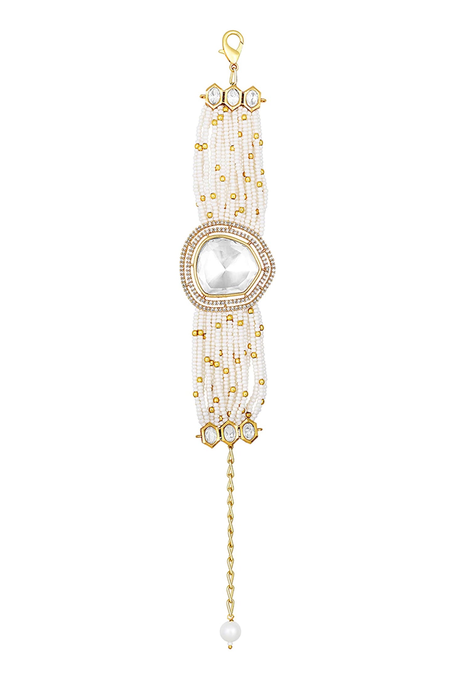 Moissanite Kundan Embellished Bracelet 