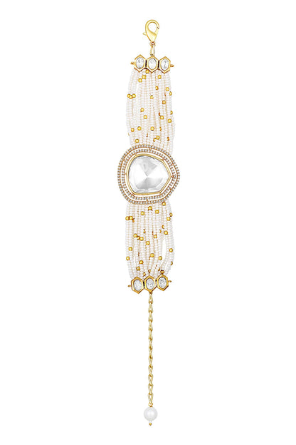 Moissanite Kundan Embellished Bracelet 