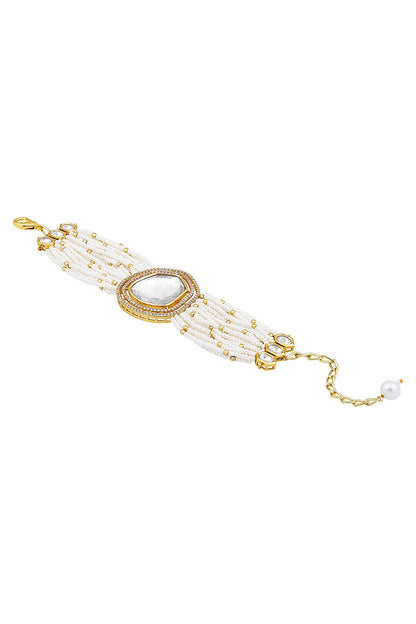 Moissanite Kundan Embellished Bracelet 
