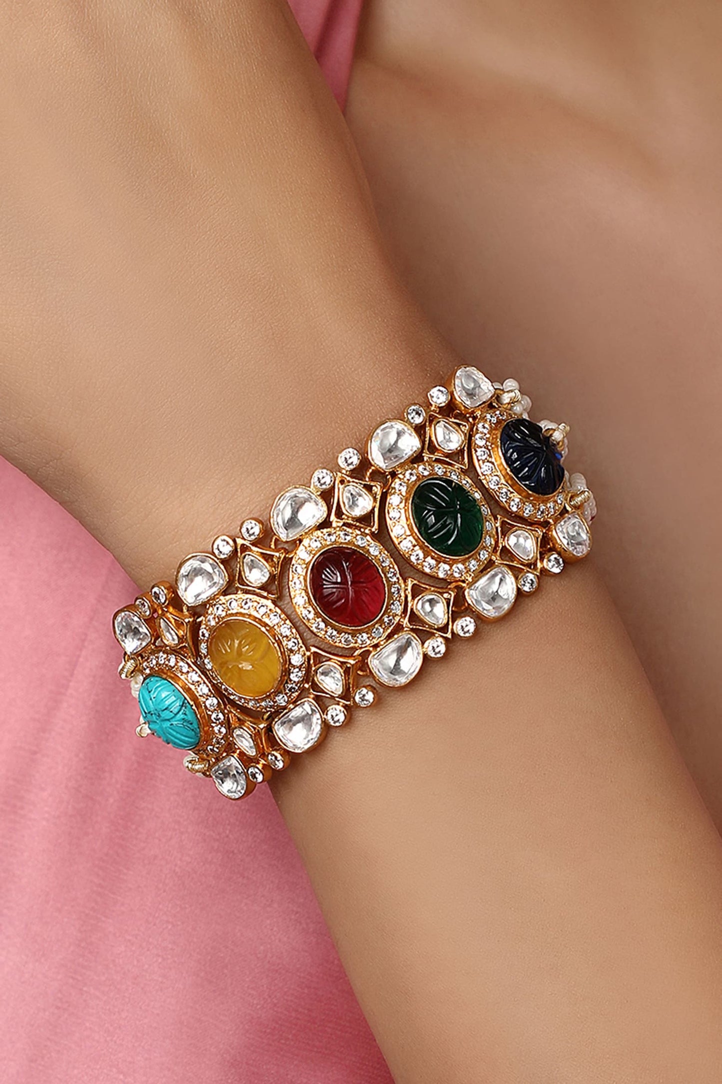 Onyx Stone Embellished Bracelet 