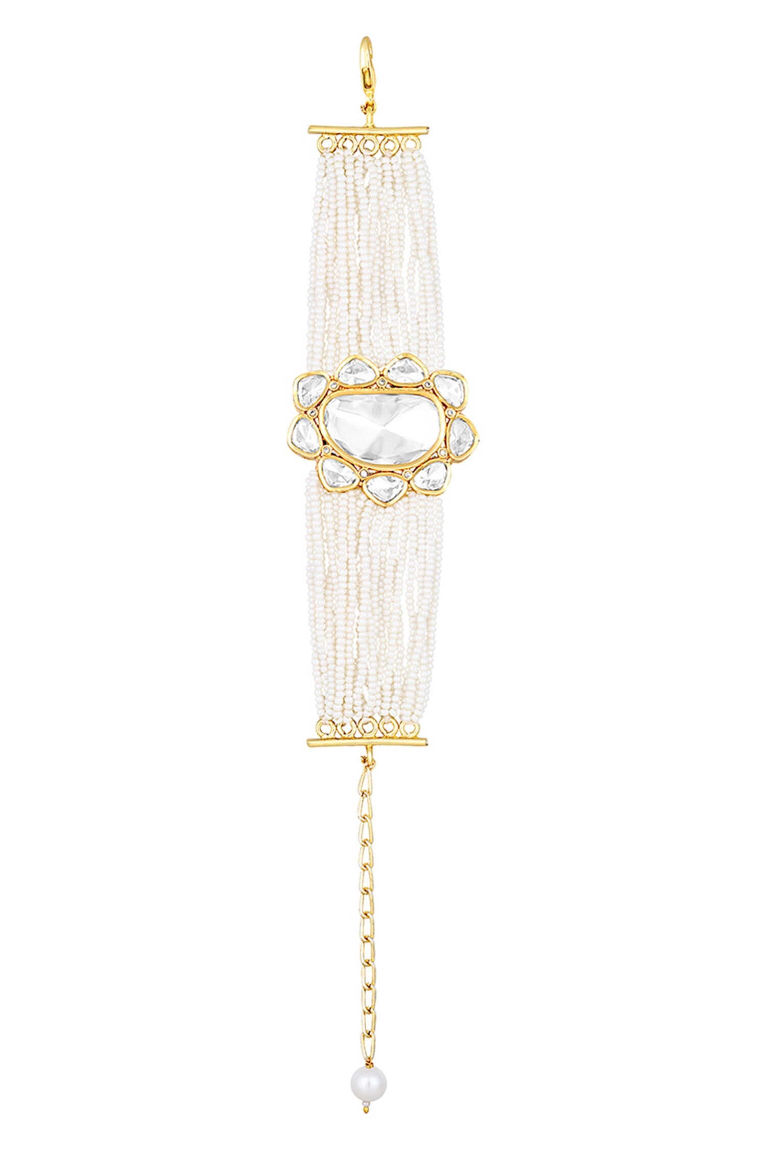 Kundan Polki & Agate Embellished Bracelet 