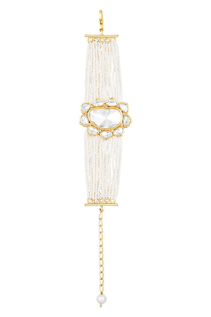 Kundan Polki & Agate Embellished Bracelet 