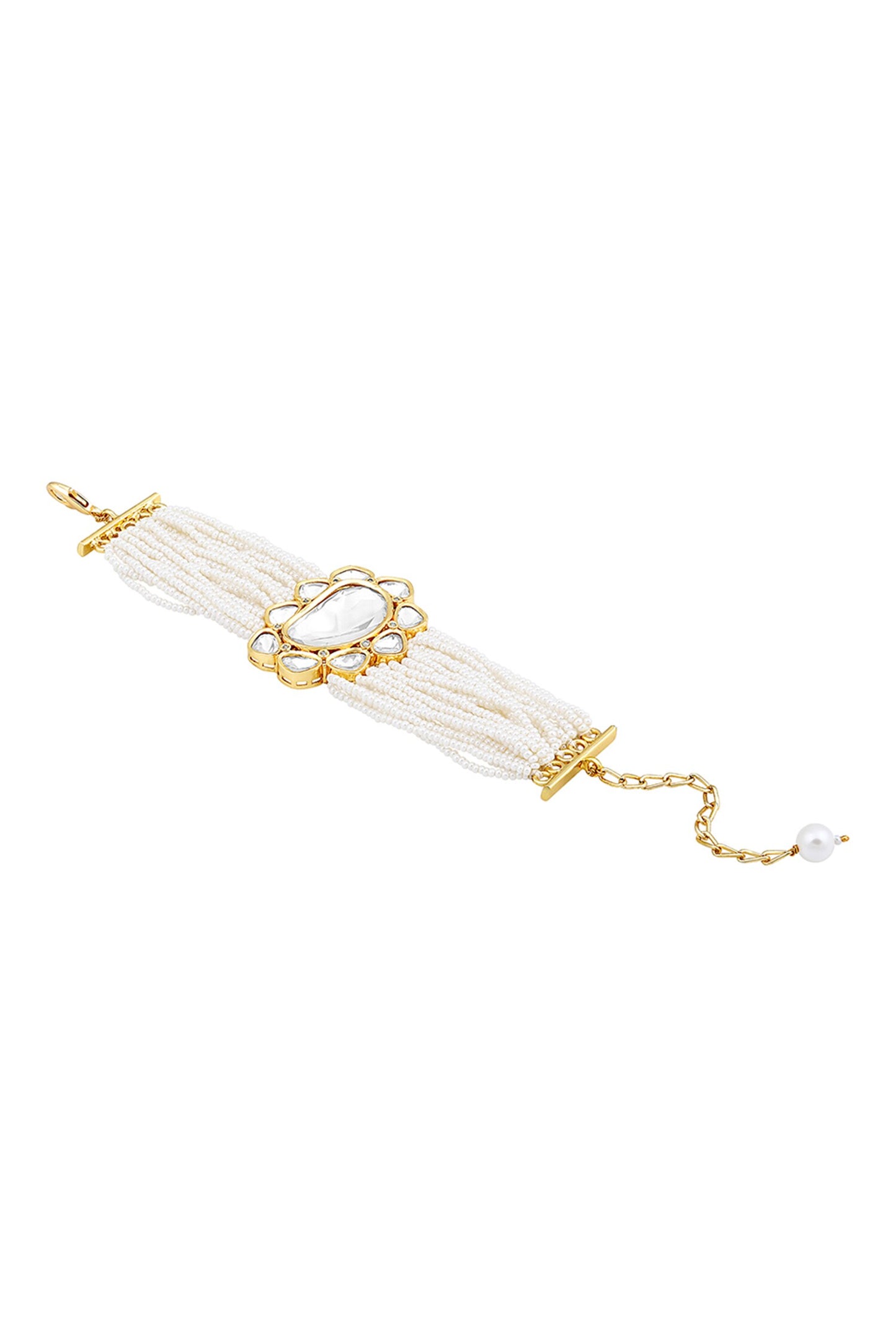 Kundan Polki & Agate Embellished Bracelet 