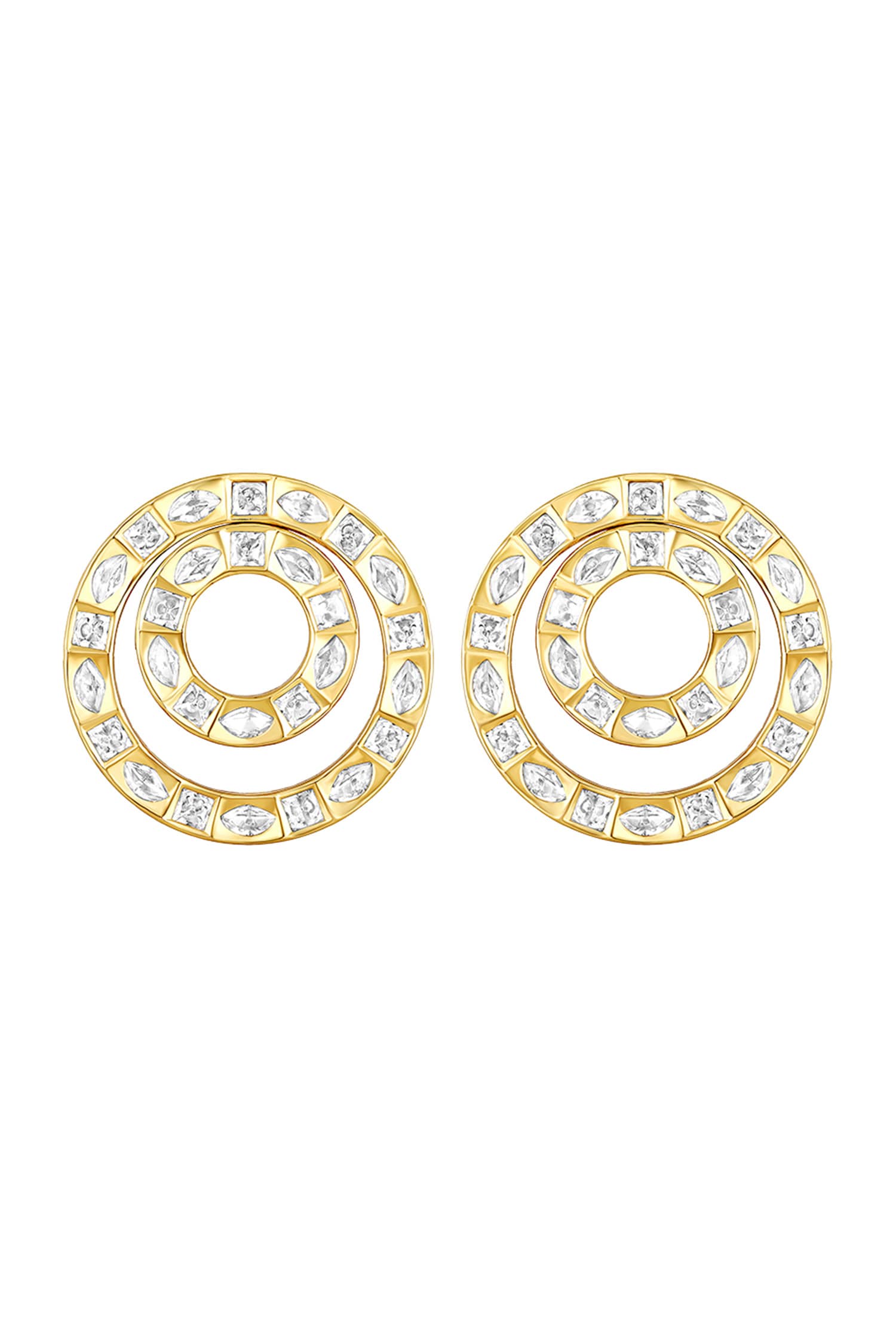 Cubic Zirconia Diamond Embellished Earrings 
