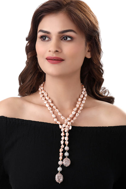 Baroque Pearl Long Necklace 
