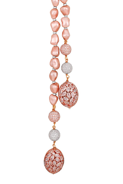 Baroque Pearl Long Necklace 