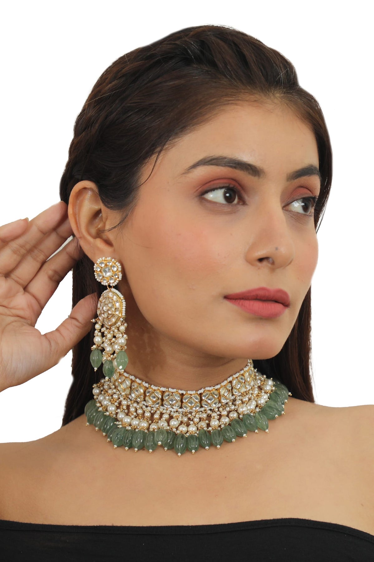 Jadtar Stone Choker Set 