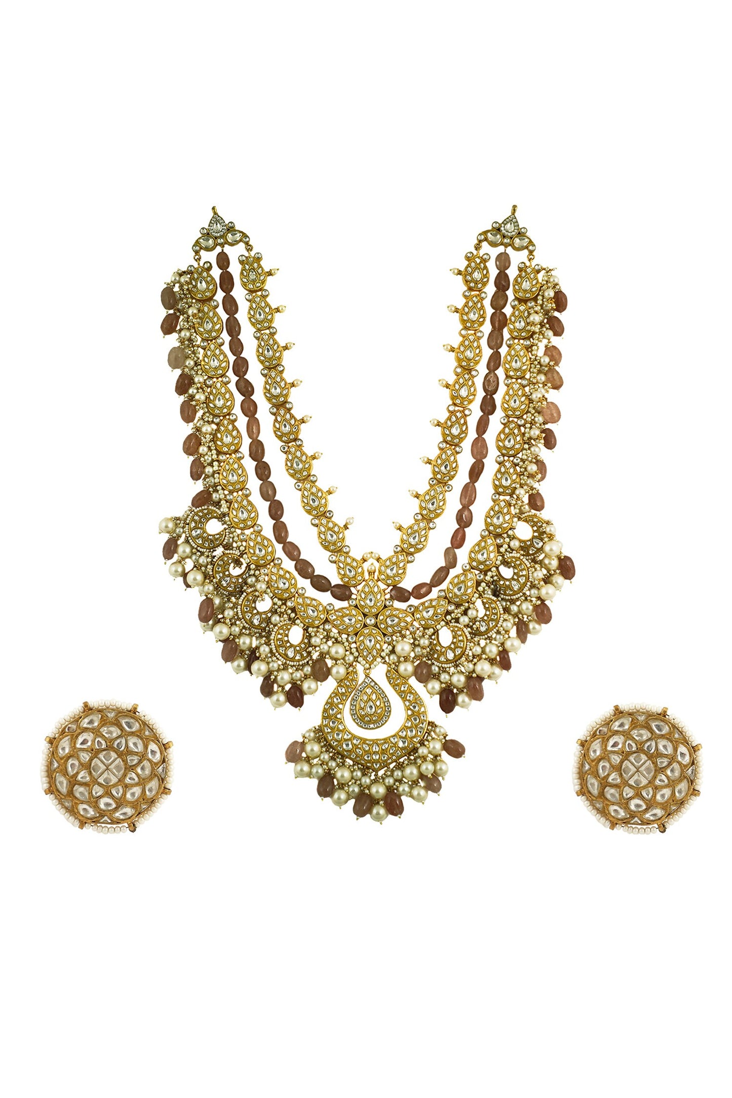 Jadtar Stone Encrusted Necklace Set 