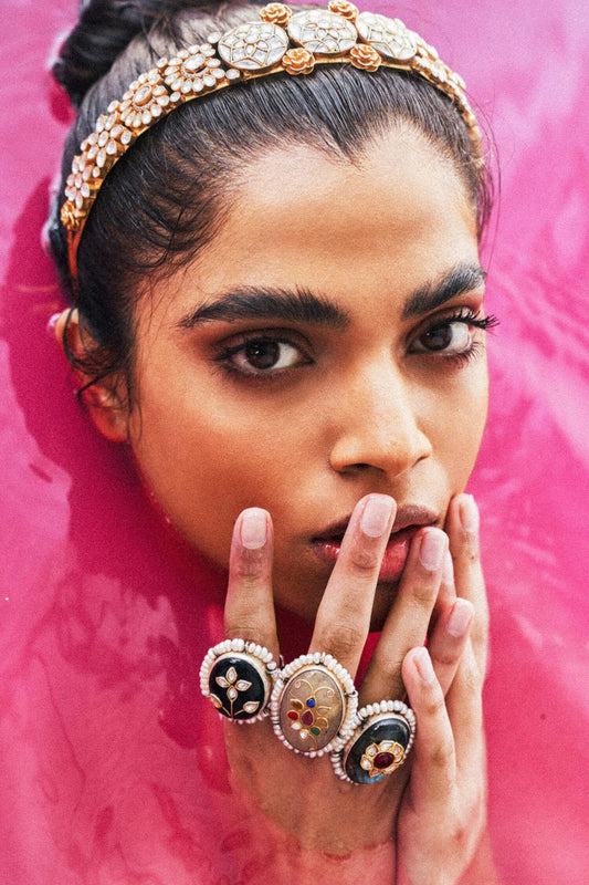 Hayaa Stone Studded Ring 