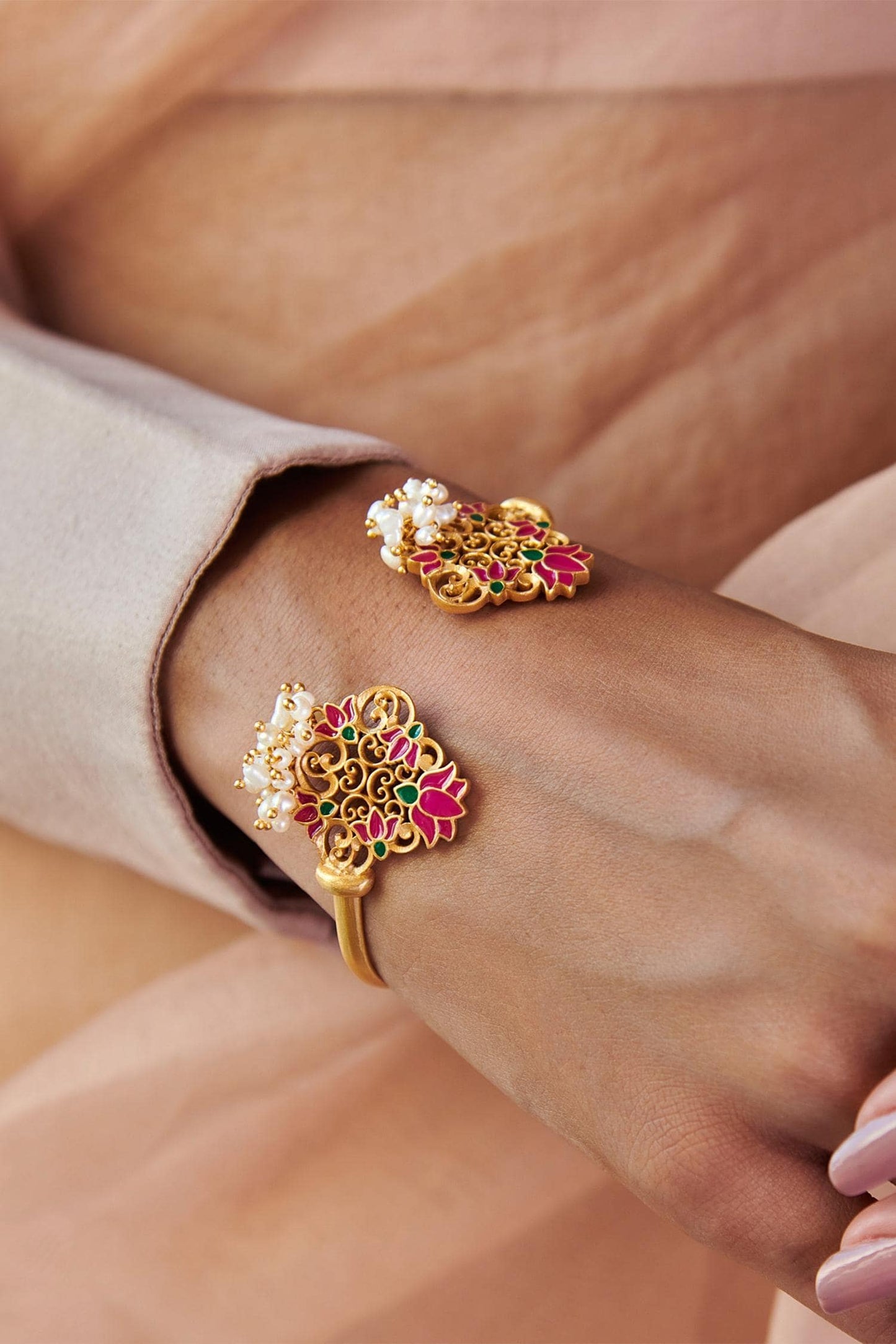 Glory Lotus Cuff Bracelet 