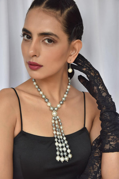 Layered Pearl Necklace Set 