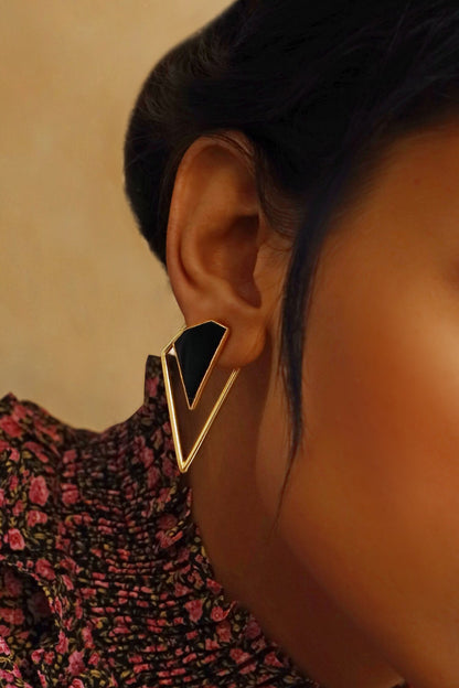 Geometric Stone Earrings 
