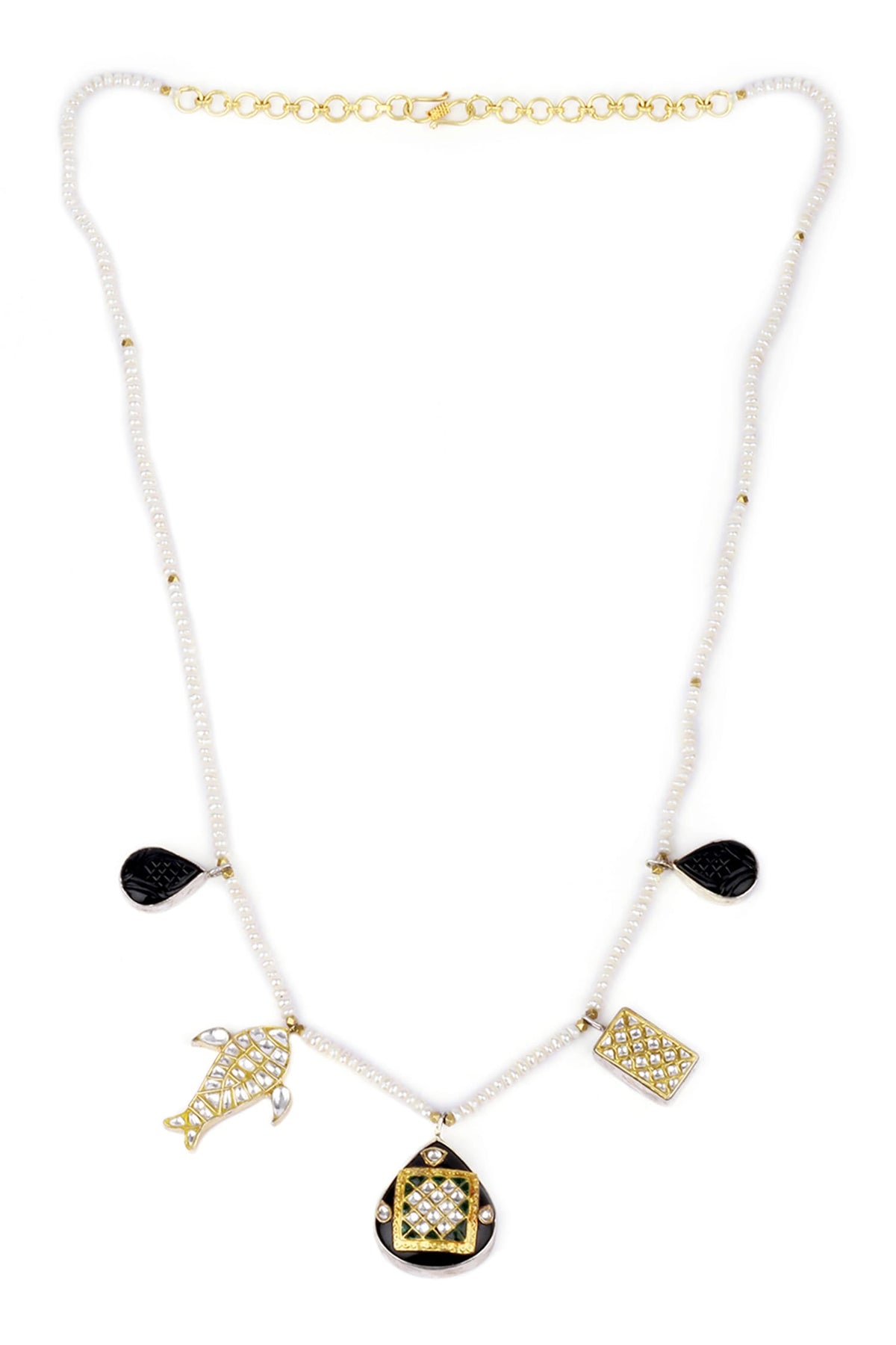 Nasrin Embellished Pendant Necklace 
