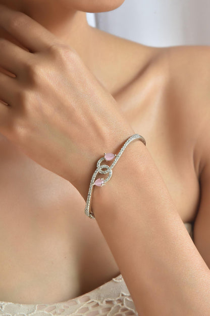 Rose Quartz Embellished Bracelet 