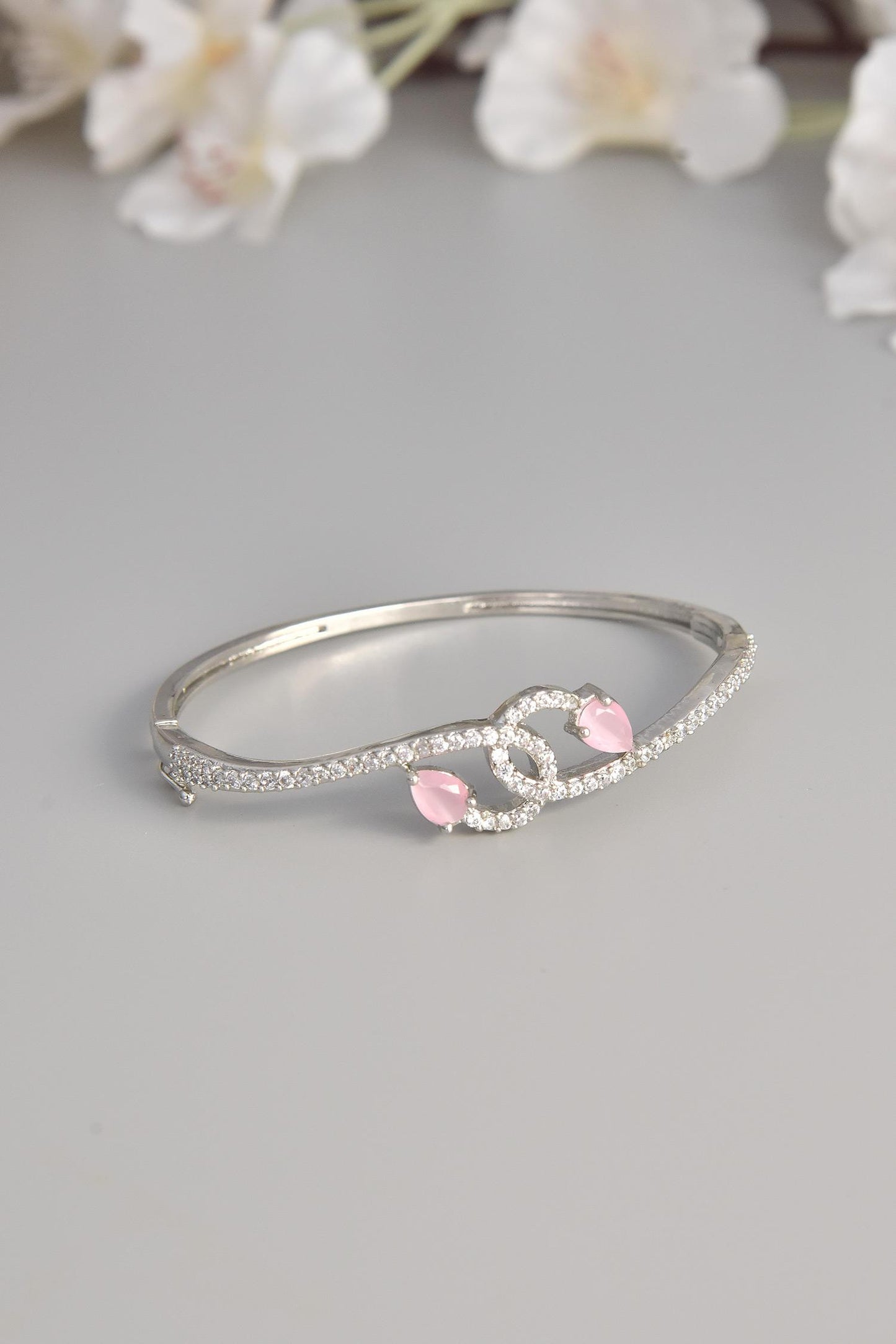 Rose Quartz Embellished Bracelet 