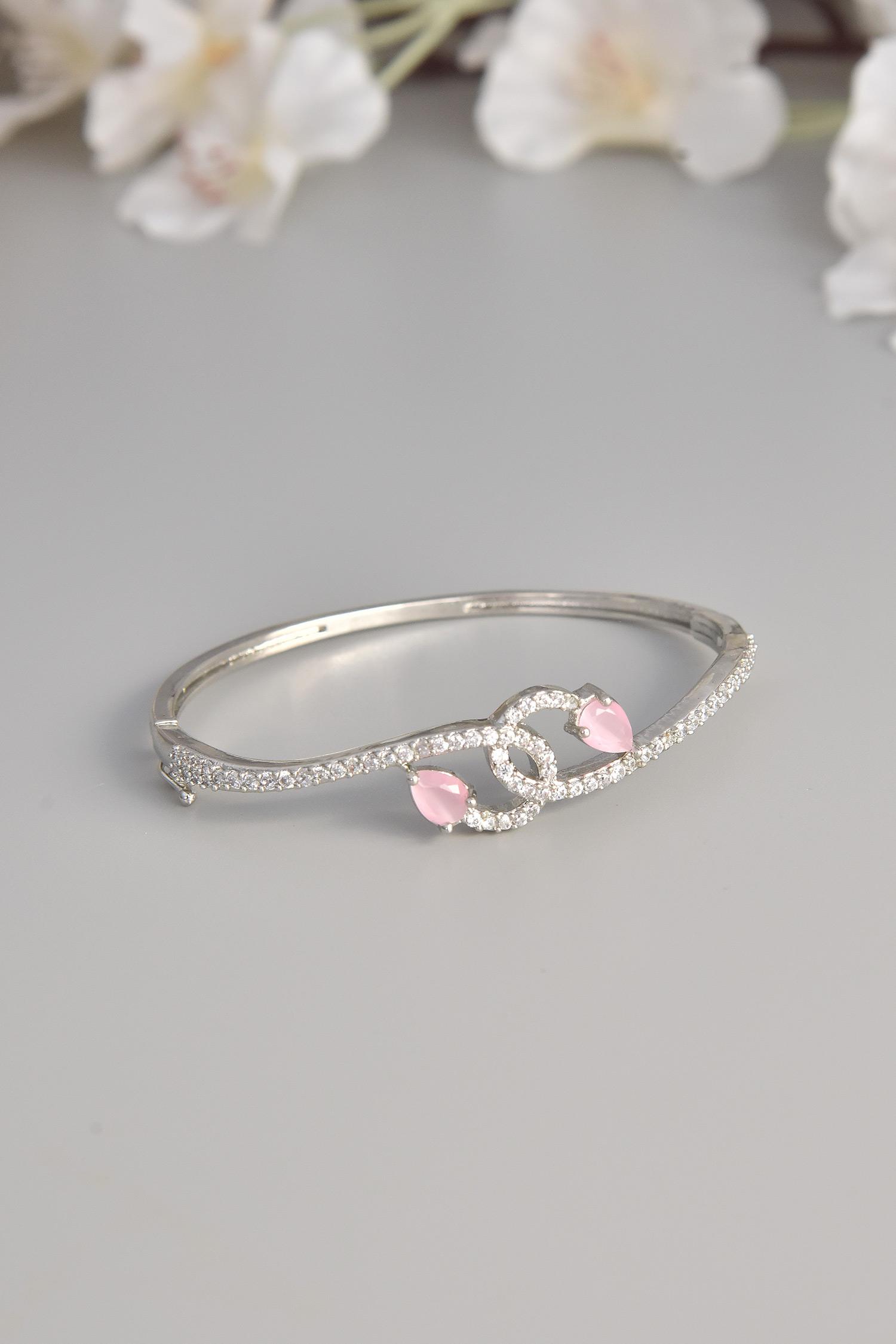 Rose Quartz Embellished Bracelet 