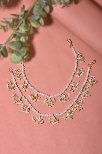 Pearl Drop Anklets - Set of 2 