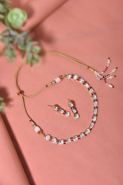 Polki Embellished Necklace Set 
