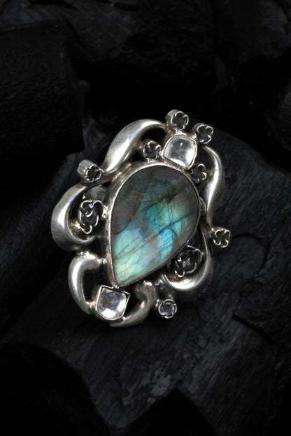 Handcrafted Teardrop Stone Ring 